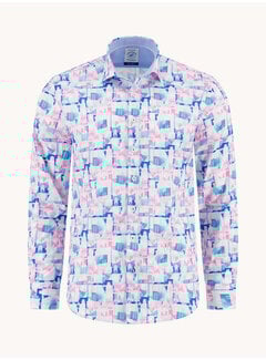 A Fish Named Fred A Fish Named Fred Overhemd Shirt Abstract City Rose Pink (33.014 - 430)