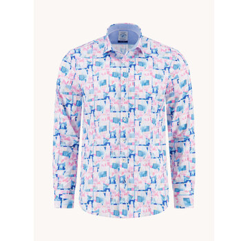 A Fish Named Fred A Fish Named Fred Overhemd Shirt Abstract City Rose Pink (33.014 - 430)