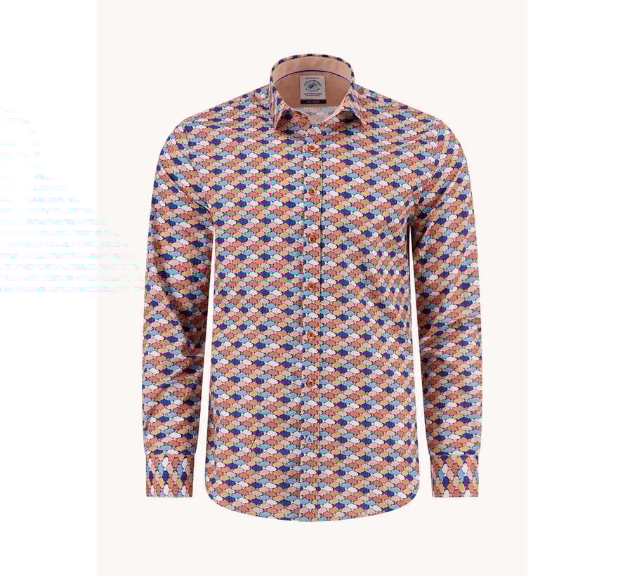 A Fish Named Fred Overhemd Shirt Graphic Fish Multicolor All Color (33.019 - 073)