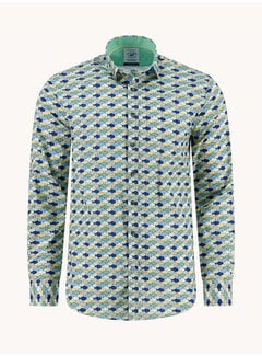 A Fish Named Fred Overhemd Shirt Graphic Fish Multicolor Green (33.019 - 072)