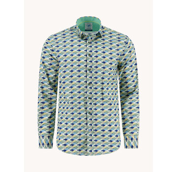 A Fish Named Fred A Fish Named Fred Overhemd Shirt Graphic Fish Multicolor Green (33.019 - 072)