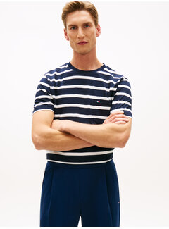 Tommy Hilfiger T-shirt Regular Fit Stripe Pocket Navy/Ecru (MW0MW41378 - 0BC)