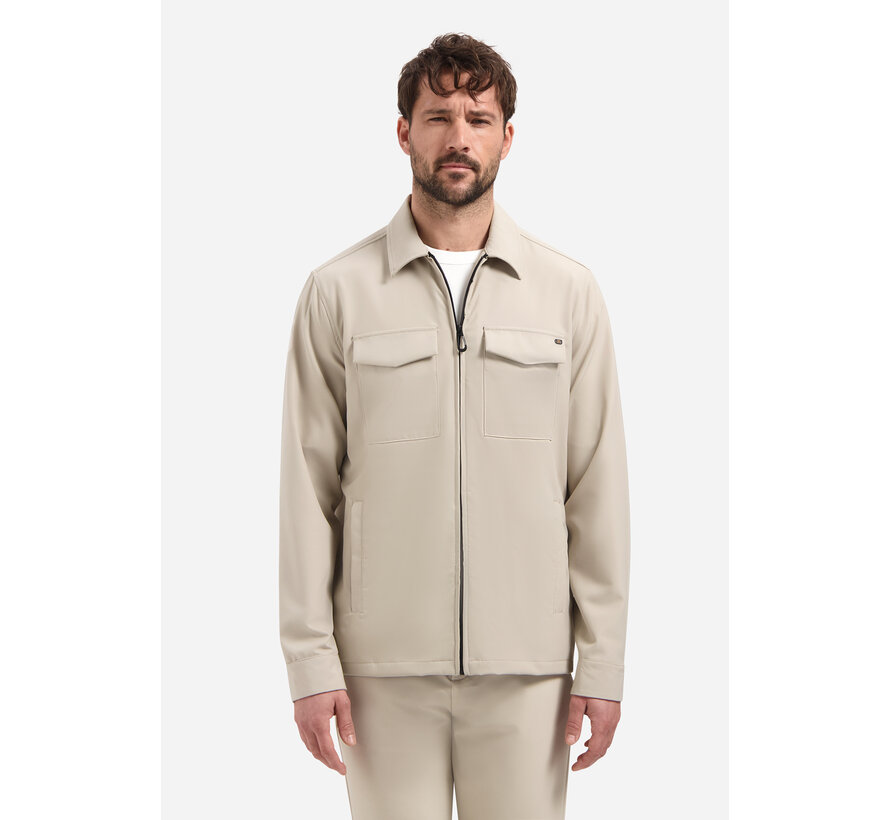 Overshirt Full Zipper Stretch Sedoc Stone (N5104 - 014)
