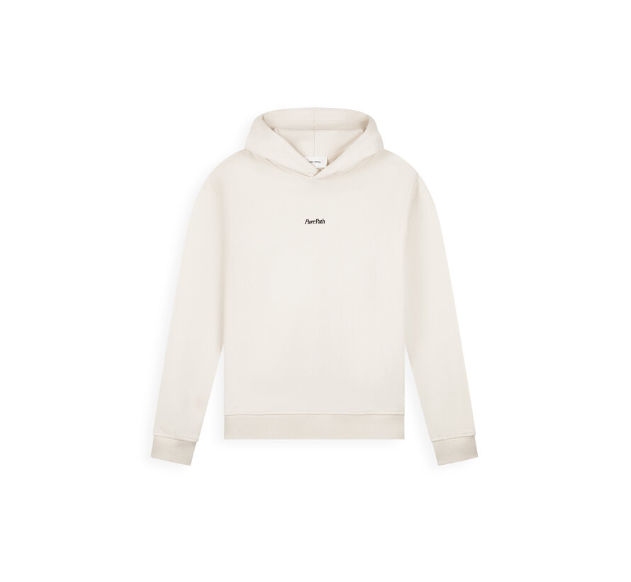 Pure Path Hooded Sweater Bold Emblem Ecru (26010303 - 54)