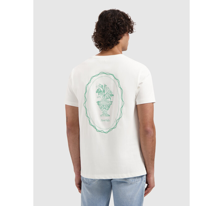 T-shirt Embroidered Vase Off White (26010106 - 45)