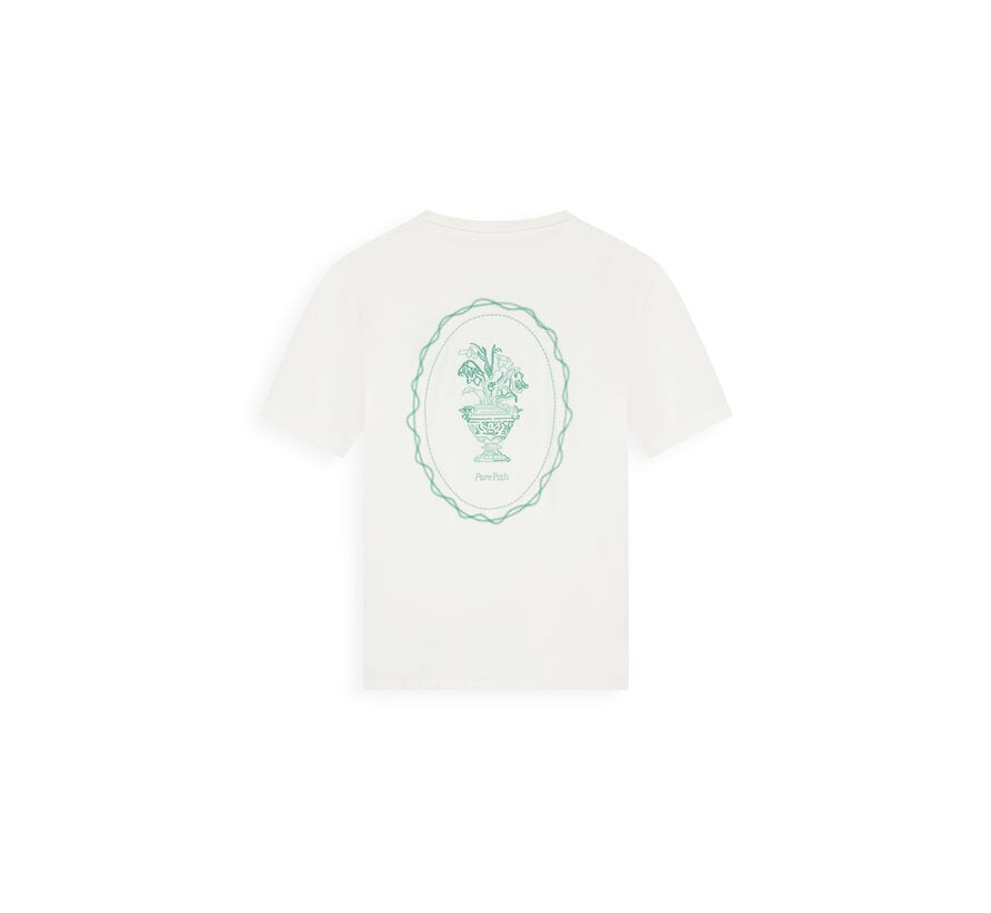 Pure Path T-shirt Embroidered Vase Off White (26010106 - 45)