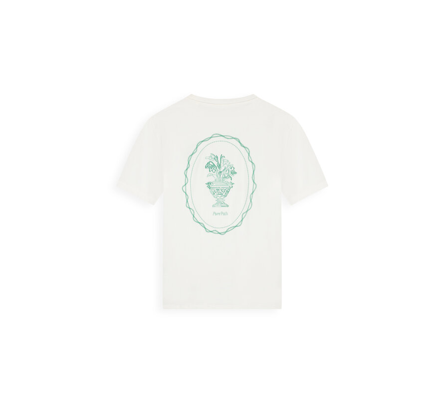 T-shirt Embroidered Vase Off White (26010106 - 45)