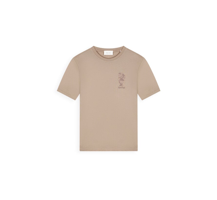 Pure Path T-shirt Embroidered Vase Taupe (26010106 - 53)