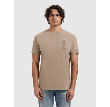Pure Path T-shirt Embroidered Vase Taupe (26010106 - 53)