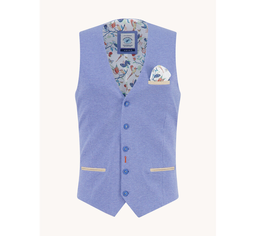 Gilet Waistcoat Melange Pique Light Blue (33.134 - 610)