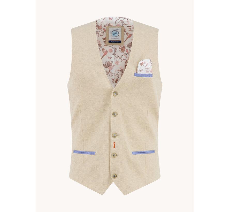 Gilet Waistcoat Melange Pique Sand (33.134 - 205)