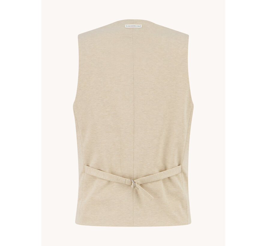 Gilet Waistcoat Melange Pique Sand (33.134 - 205)