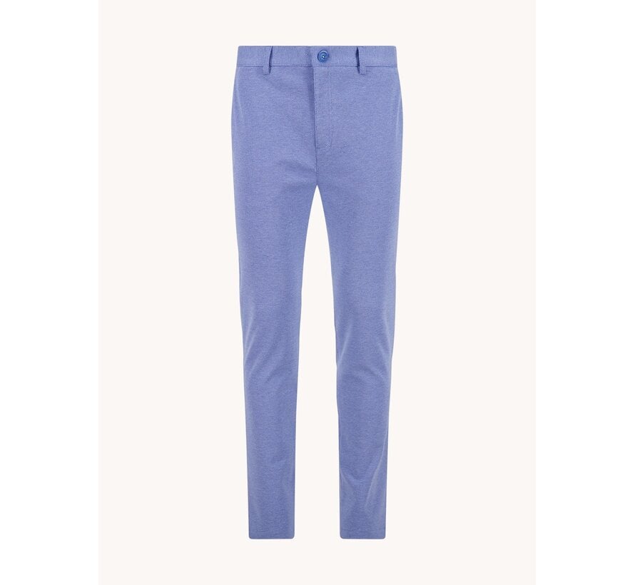 A Fish Named Fred Chino Trouser Melange Pique Light Blue (33.204 - 610)