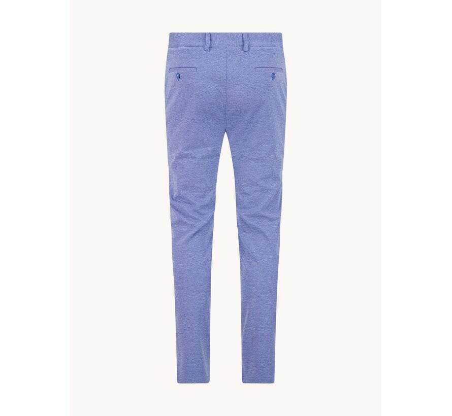 A Fish Named Fred Chino Trouser Melange Pique Light Blue (33.204 - 610)