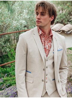 A Fish Named Fred Colbert Blazer Melange Pique Sand (33.104 - 205)