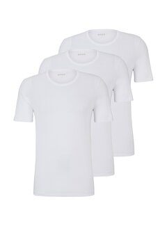 HUGO BOSS Black T-Shirt Round Neck 3 Pack Classic White (50475284 - 100)