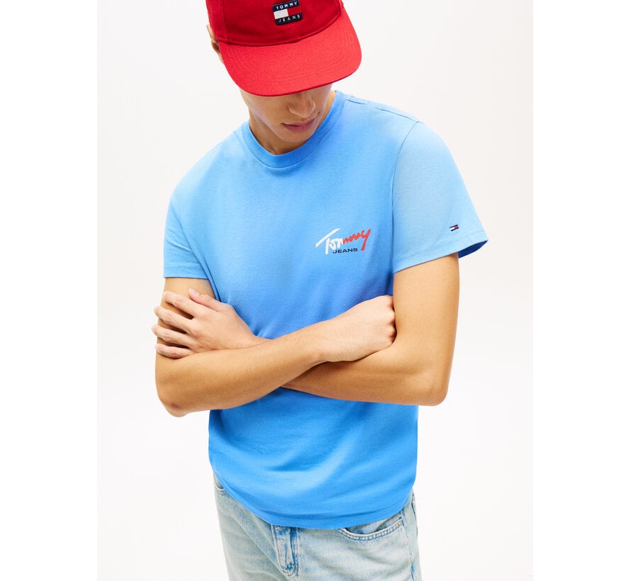 Tommy Hilfiger Jeans T-shirt Slim Fit Blue Twilight (DM0DM22538 - C38)