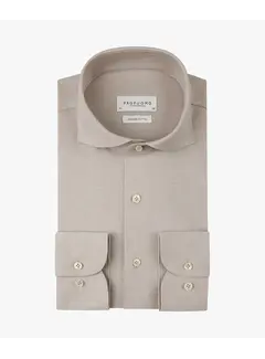 Profuomo Overhemd Japanse Knitted Slim Fit Beige (PP2H00008B)