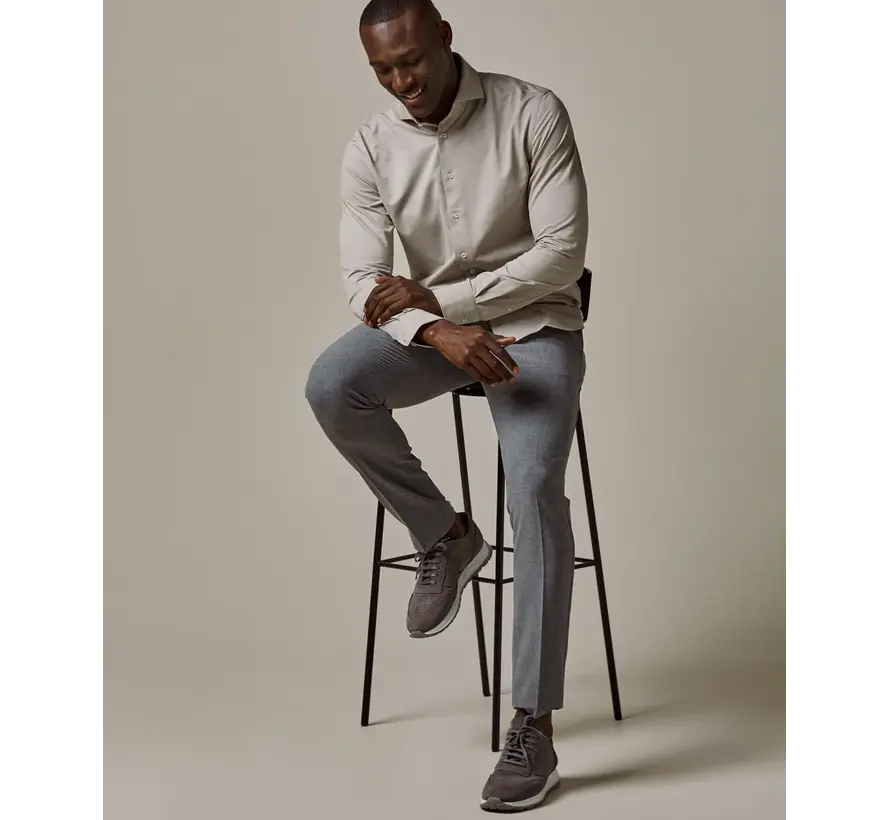 Overhemd Japanse Knitted Slim Fit Beige (PP2H00008B)