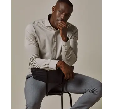 Profuomo Overhemd Japanse Knitted Slim Fit Beige (PP2H00008B)