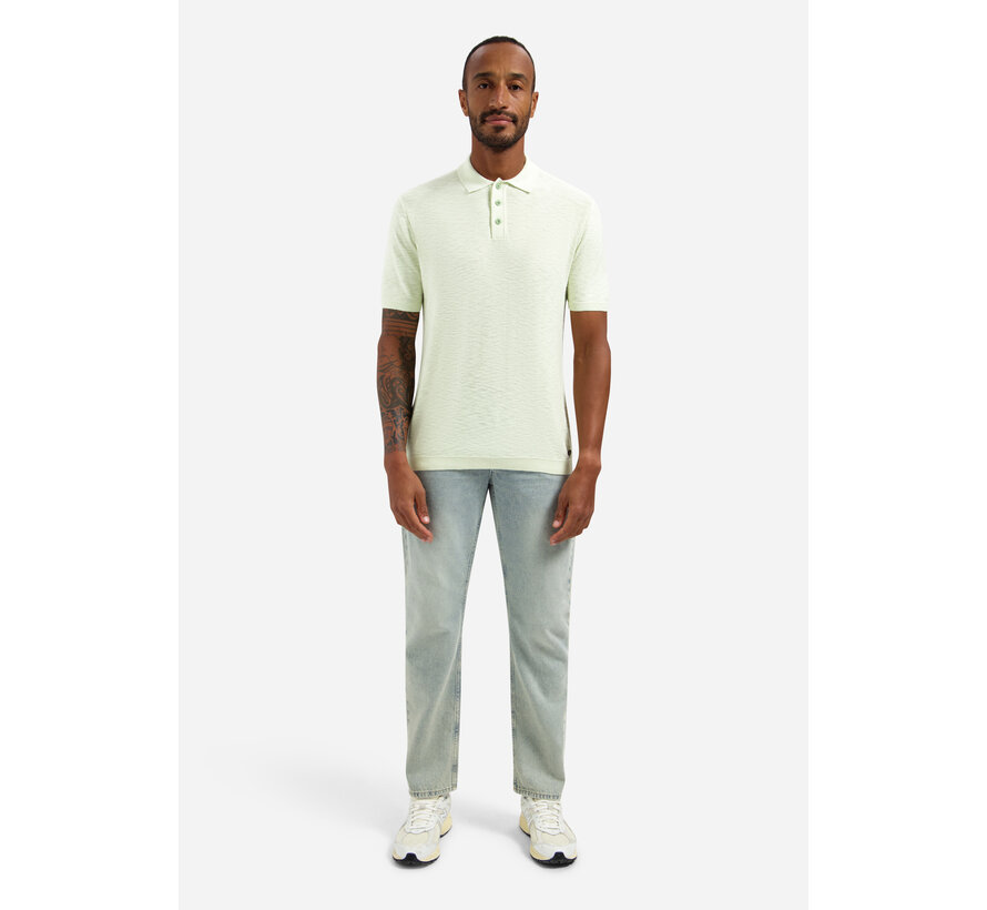 Polo Pullover Short Sleeve Slub Seagreen (31240263SN - 057)