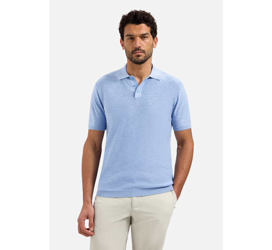 Polo Pullover Short Sleeve Slub Blue (31240263SN - 030)