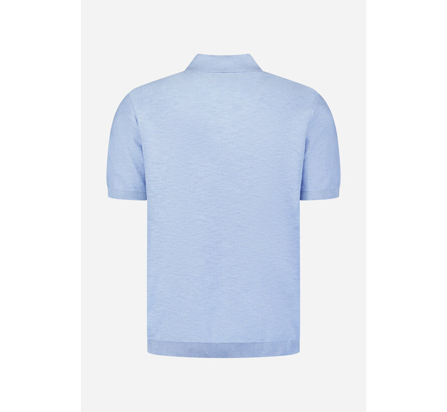 No Excess Polo Pullover Short Sleeve Slub Blue (31240263SN - 030)