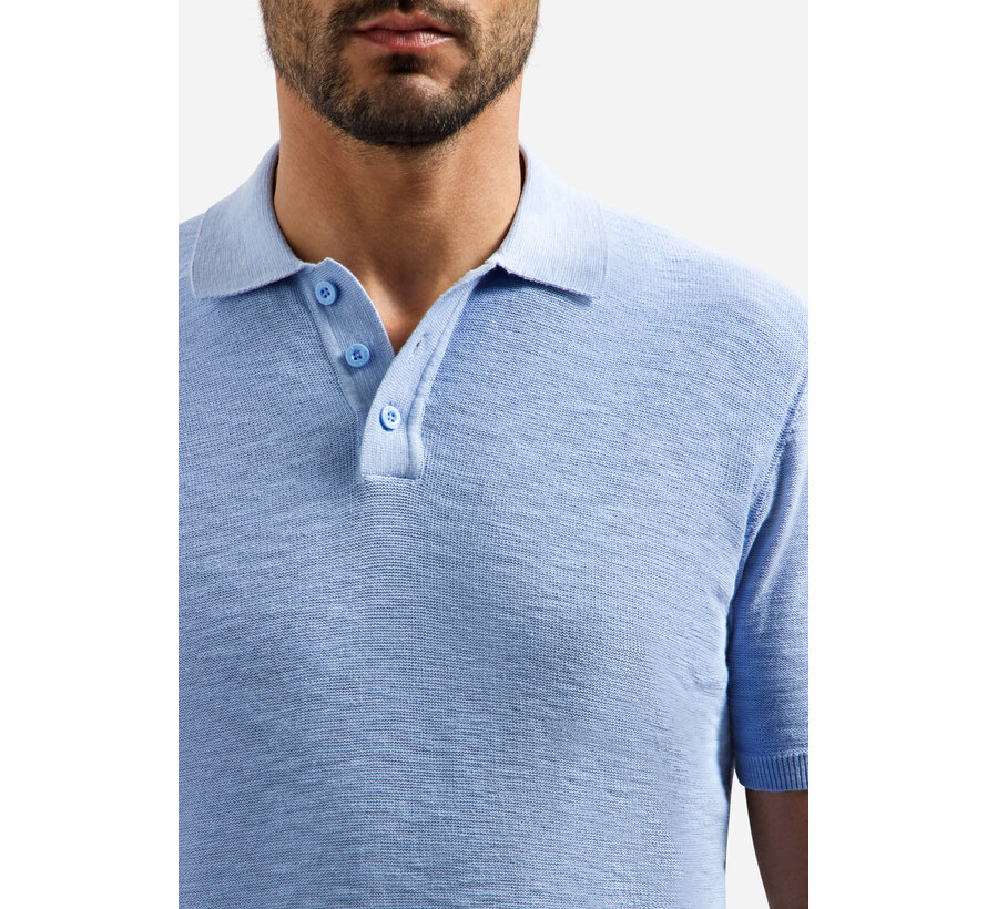 No Excess Polo Pullover Short Sleeve Slub Blue (31240263SN - 030)