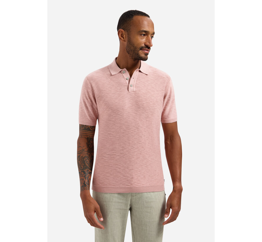 No Excess Polo Pullover Short Sleeve Slub Light Mauve (31240263SN - 346)