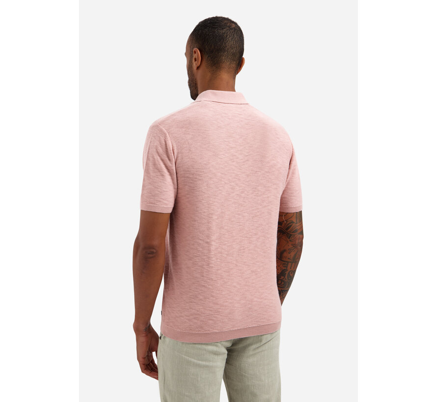 No Excess Polo Pullover Short Sleeve Slub Light Mauve (31240263SN - 346)