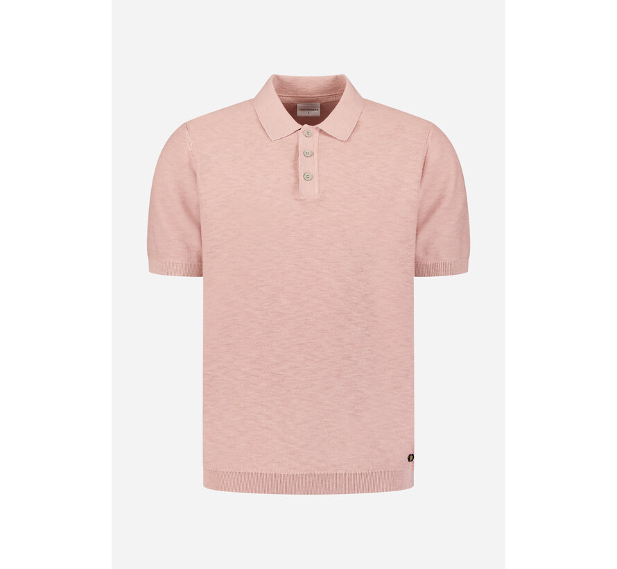 Polo Pullover Short Sleeve Slub Light Mauve (31240263SN - 346)