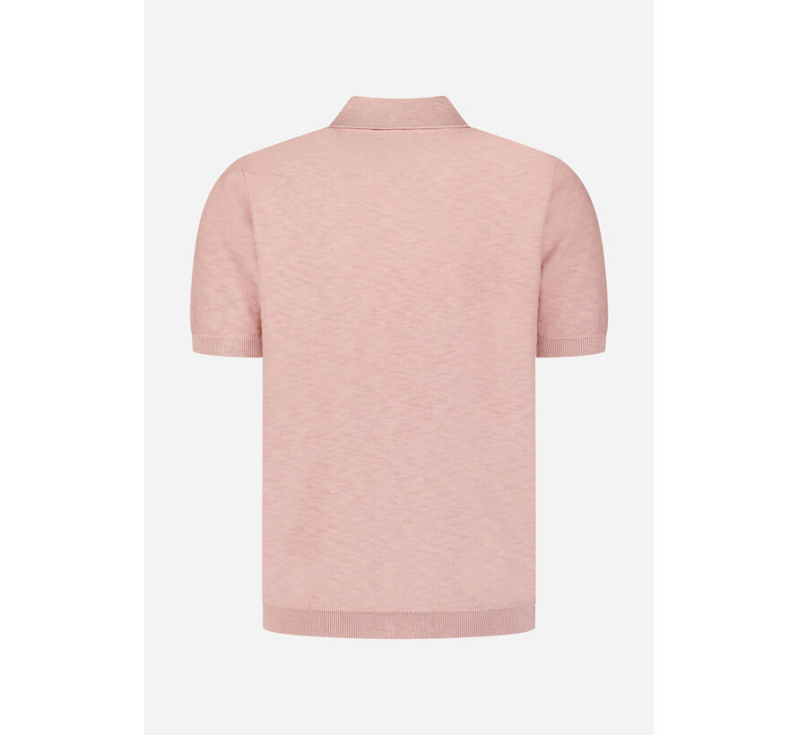 No Excess Polo Pullover Short Sleeve Slub Light Mauve (31240263SN - 346)