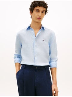 Tommy Hilfiger Tommy Hilfiger Overhemd 100% Linnen Breezy Blue (MW0MW41530 - C10)