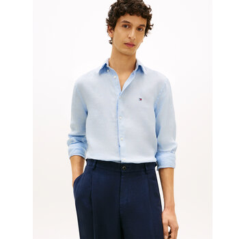Tommy Hilfiger Tommy Hilfiger Overhemd 100% Linnen Breezy Blue (MW0MW41530 - C10)