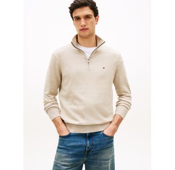Tommy Hilfiger Pullover Half-Zip Mock Neck Jumper Sandalwood (MW0MW37331 - RE5)
