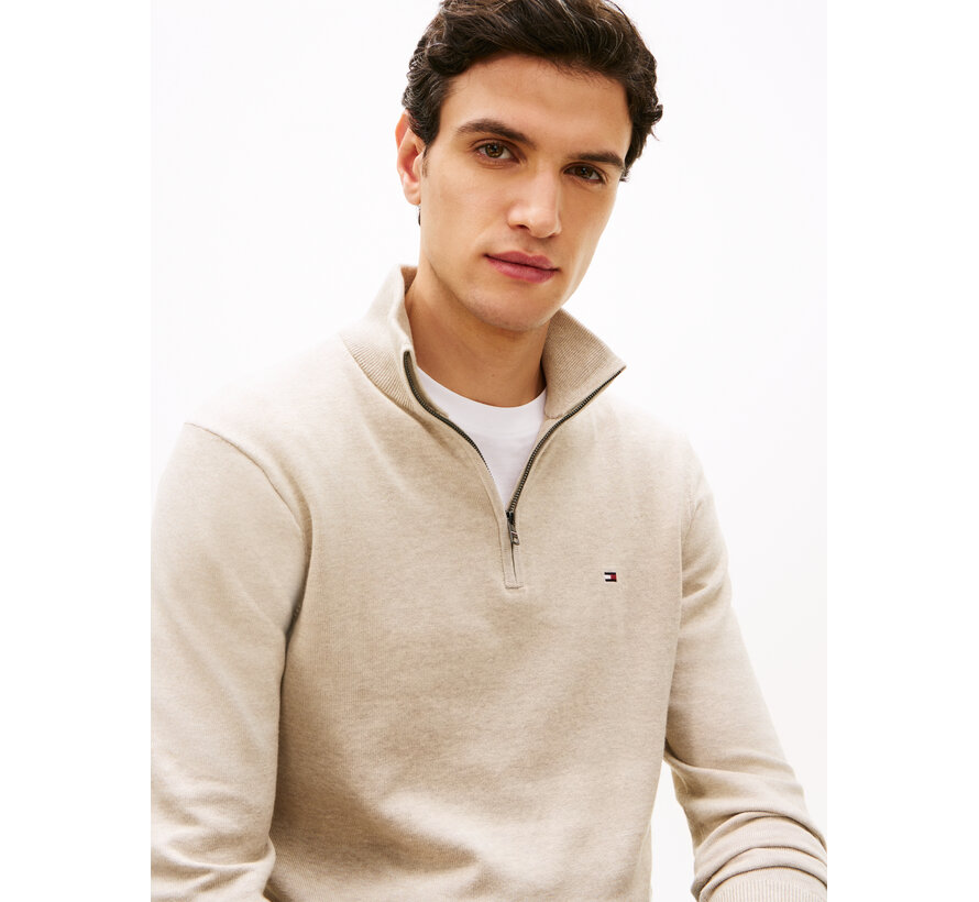 Pullover Half-Zip Mock Neck Jumper Sandalwood (MW0MW37331 - RE5)