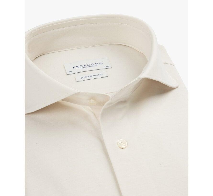 Profuomo Overhemd Japanse Knitted Slim Fit Off White (PP2H00008D)