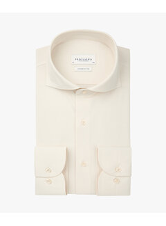 Profuomo Overhemd Japanse Knitted Slim Fit Off White (PP2H00008D)