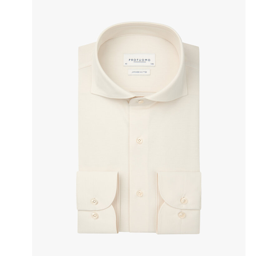 Profuomo Overhemd Japanse Knitted Slim Fit Off White (PP2H00008D)