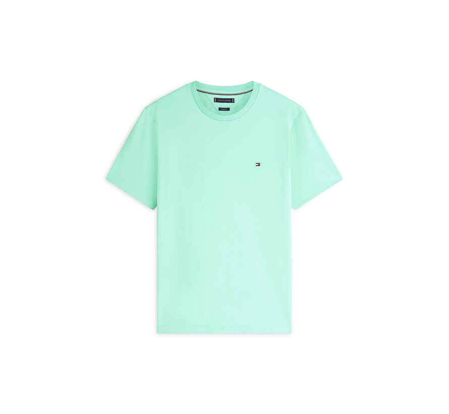 T-Shirt Regular Fit  Flag Embroidery Crew Neck Aqua (MW0MW39995 - CSR)