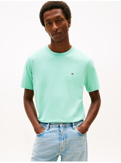 Tommy Hilfiger T-Shirt Regular Fit  Flag Embroidery Crew Neck Aqua (MW0MW39995 - CSR)