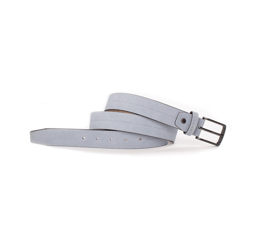 Riem Genesio | Suede Belt With Stitch Sky Blue (TRBEKA063 - 801)