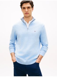 Tommy Hilfiger Tommy Hilfiger Pullover Half-Zip Mock Neck Jumper Vessel Blue (MW0MW37331 - DP5)