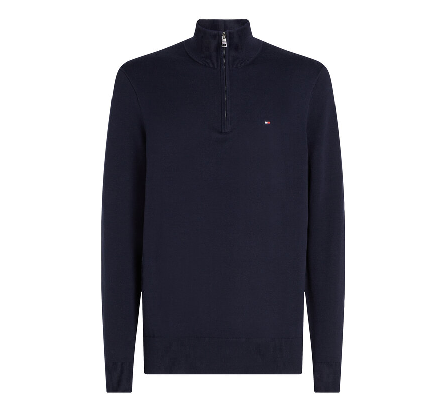 Pullover Half-Zip Mock Neck Jumper Navy Blue (MW0MW37331 - DW5)