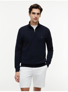 Tommy Hilfiger Pullover Half-Zip Mock Neck Jumper Navy Blue (MW0MW37331 - DW5)