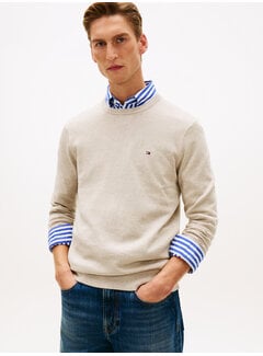 Tommy Hilfiger Tommy Hilfiger Pullover Flag Embroidery Crew Neck Sandalwood (MW0MW39999 - RE5)