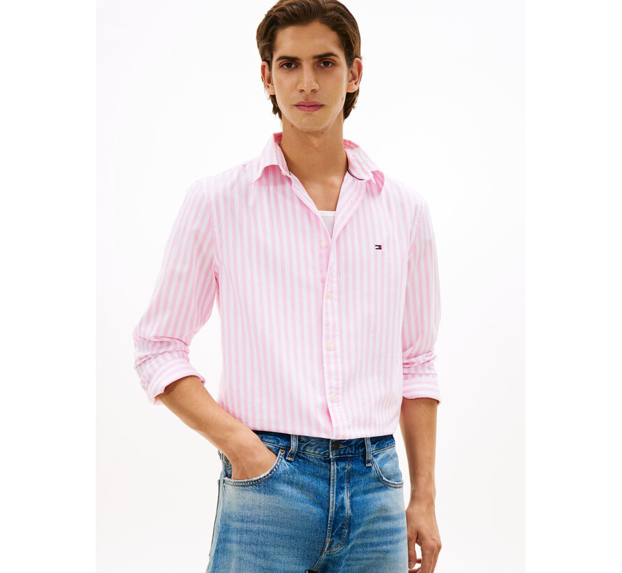 Tommy Hilfiger Overhemd Flex Poplin Classic Stripe Pink (MW0MW42440 - CD1)