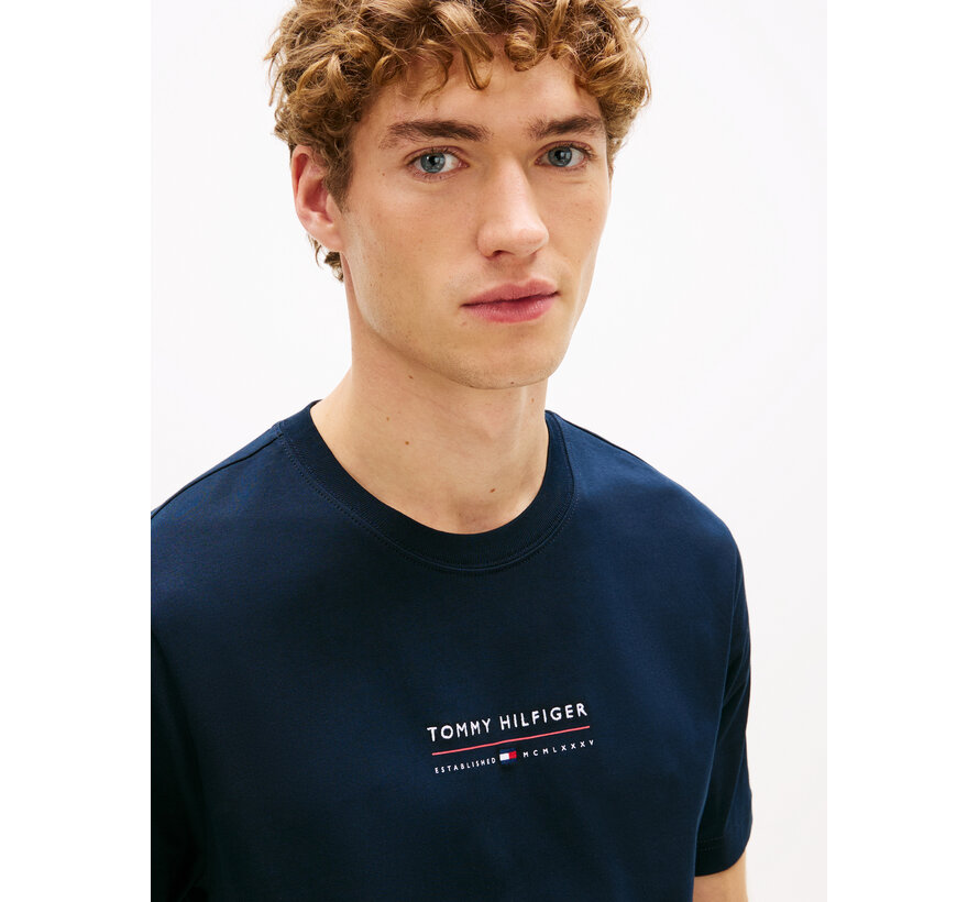 Tommy Hilfiger T-shirt Logo Jersey Crew Neck Desert Sky (MW0MW42363 - DW5)