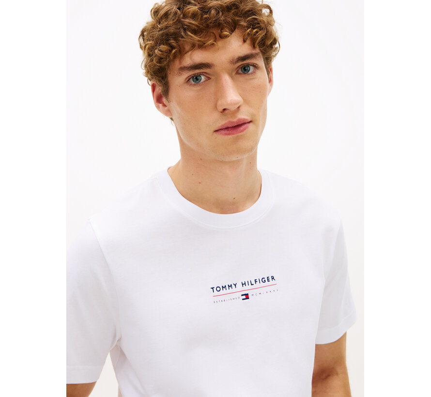 Tommy Hilfiger T-shirt Logo Jersey Crew Neck White (MW0MW42363 - YBR)