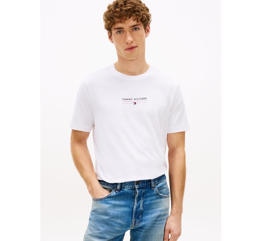 Tommy Hilfiger T-shirt Logo Jersey Crew Neck White (MW0MW42363 - YBR)